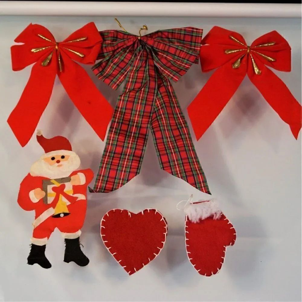 Vintage Christmas Arts And Crafts Mixed Lot Of Supplies